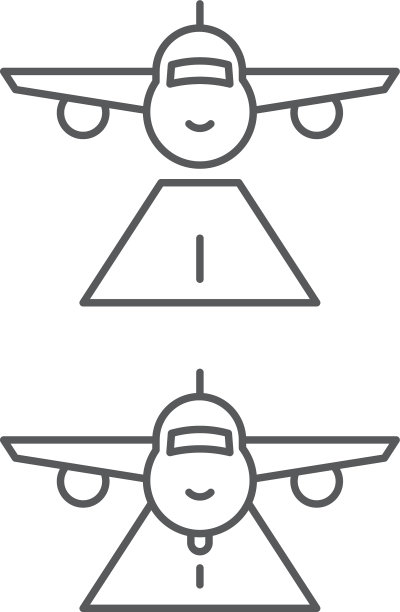 飞机降落和起飞图标符号孤立上图片下载