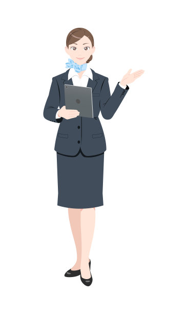 穿着西装在打电话，感到惊讶的女人的插画，白色背景图片下载