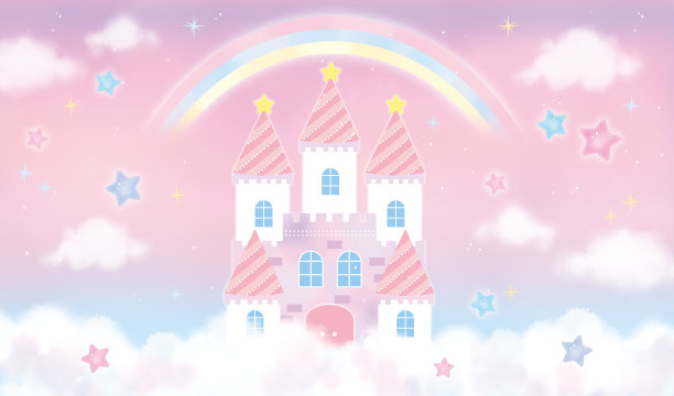 一个花哨的城堡和一个星星的剪贴画图片下载