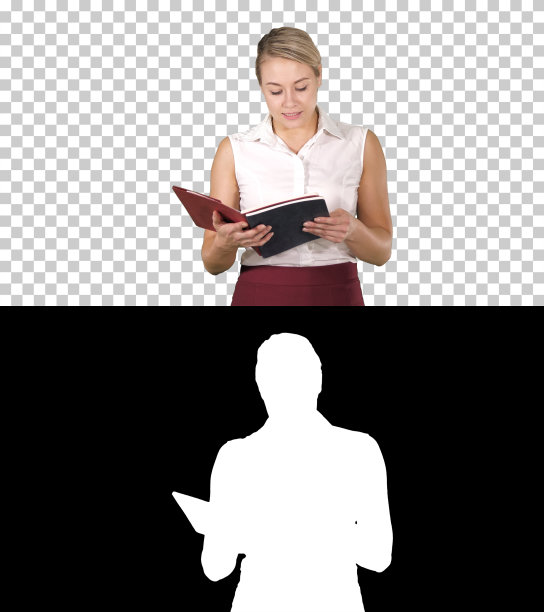 女人拿着书或笔记本大声读着什么图片下载