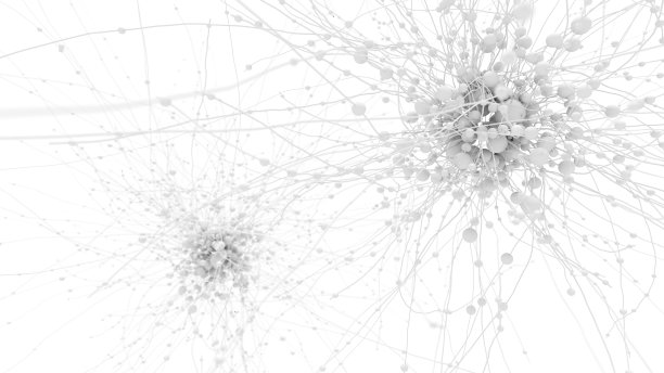 白色的神经元系统图片下载