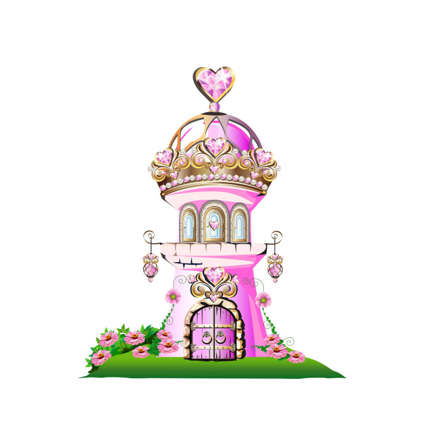 给公主的魔法粉色城堡图片下载