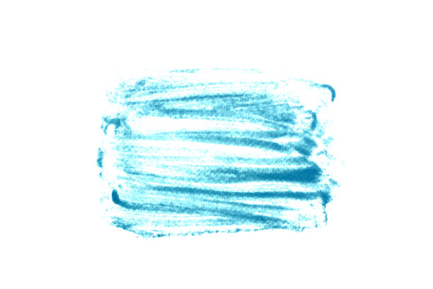 蓝色水彩条纹或笔刷白色背景，抽象色彩图片下载