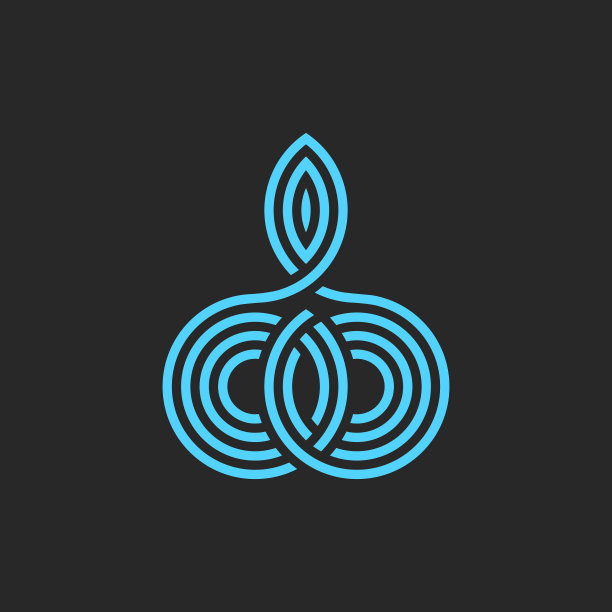 鱿鱼标志或章鱼的字母重叠图片下载