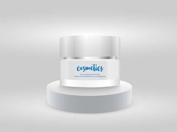 化妆品海报、瓶身包装设计以化妆品展示矢量为背景图片下载