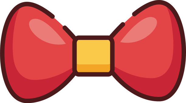 潮人时尚领结线和填补风格图标图片下载