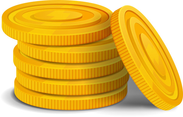 金币堆着五颜六色的油光钱图片下载