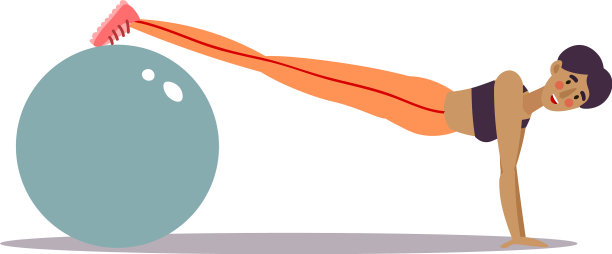 可爱的年轻黑发教练女孩做平板支撑图片下载