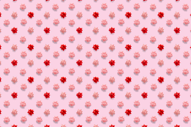 粉红背景的现代圣诞背景。创意平铺为圣诞节时间，横幅，海报，印刷品等创意作品。图片下载