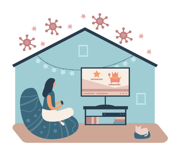 在家玩电子游戏的女人图片下载