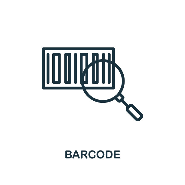 条形码图标线条样式简单的元素图片下载