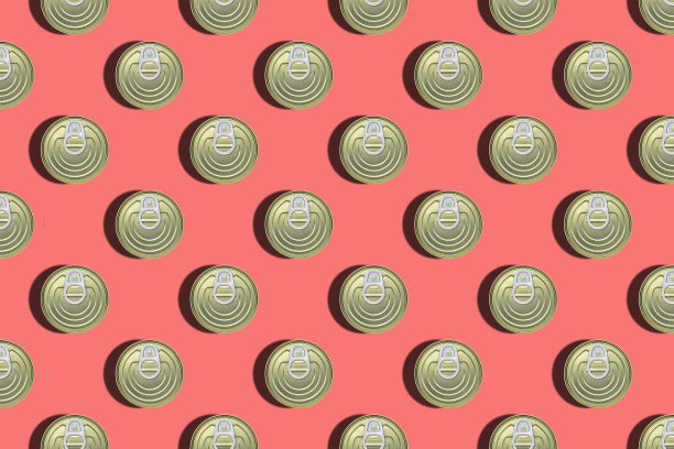 罐头食品无缝模式。图片下载