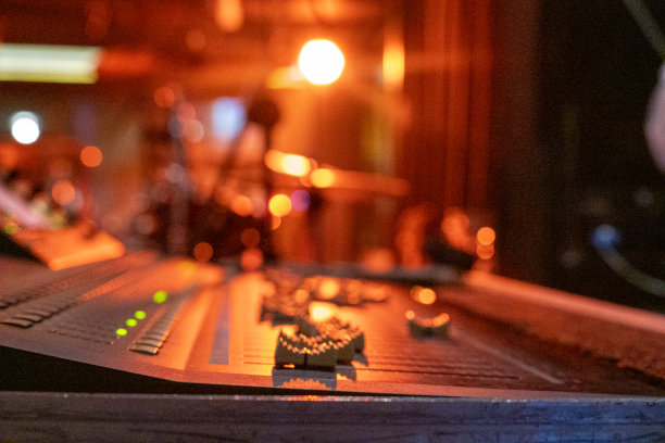 录音室混音桌。图片下载