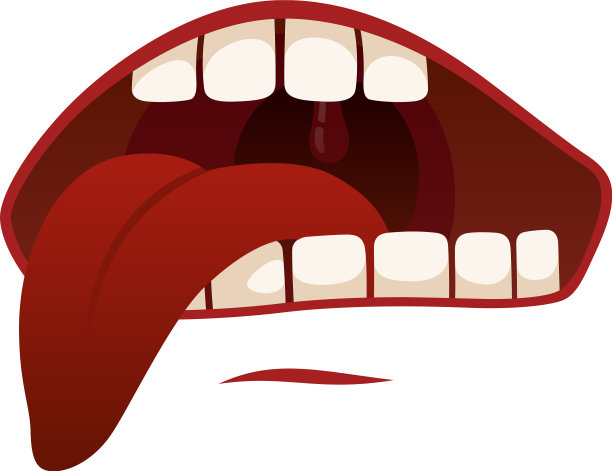 嘴与舌头的图标面对情感图片下载