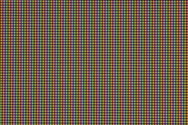 LED IPS显示器屏幕在极端近距离微距放大图片下载