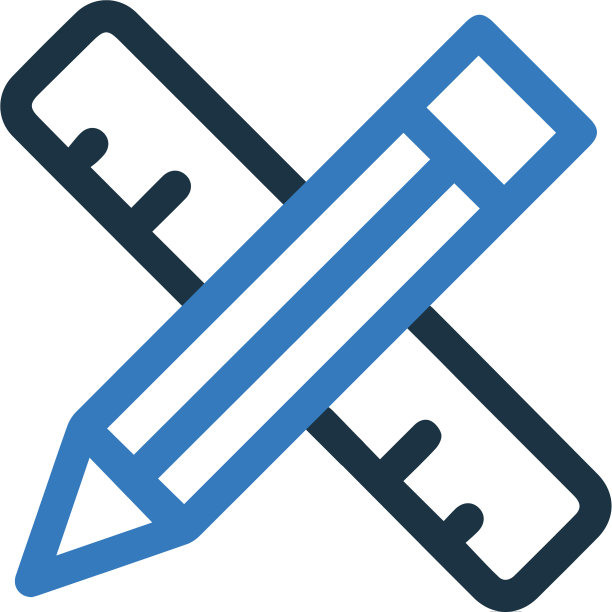 教育用铅笔比例尺固定图标图片下载