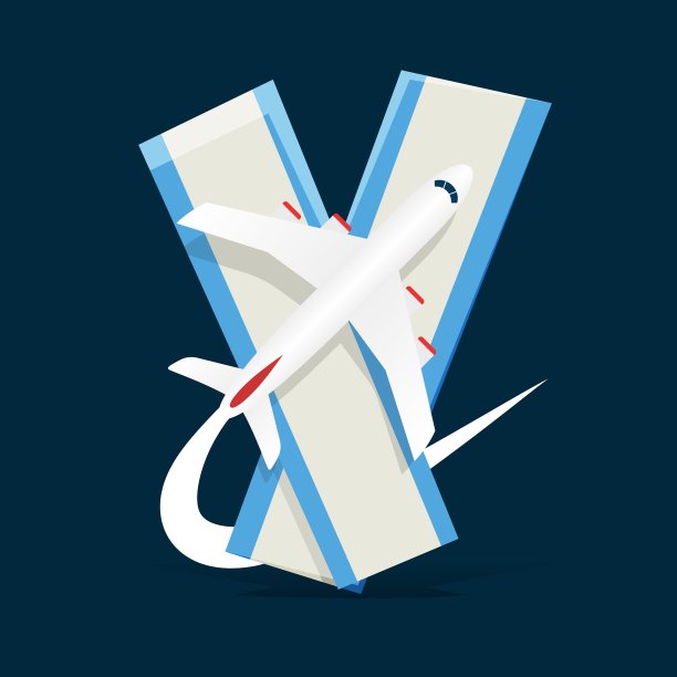 飞机旅行设计与机票，矢量插图eps10图形图片下载