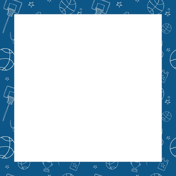 重复篮球经典蓝框。图片下载