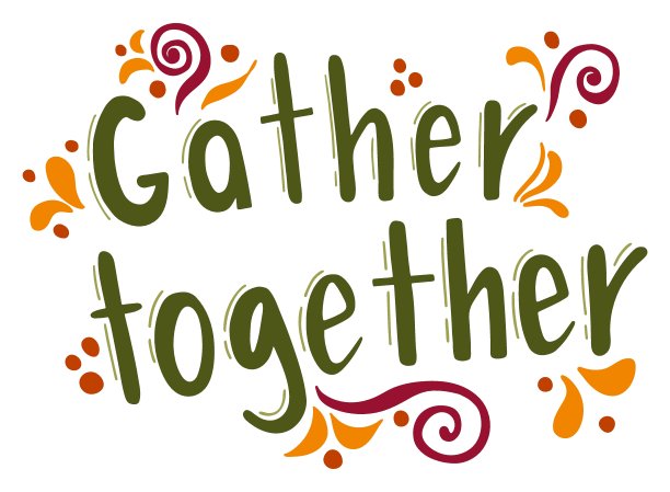 刻字-聚集在一起。感恩节日题词。图片下载