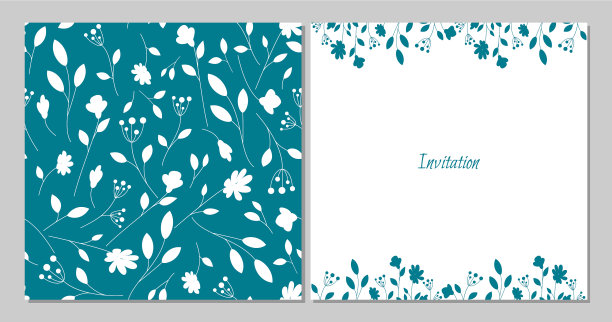 婚礼花请帖请帖图片下载