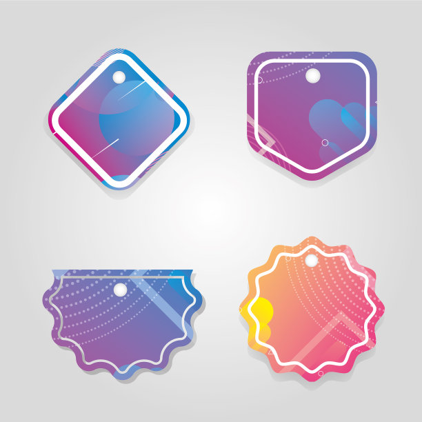 商业标签与鲜明的颜色图片下载