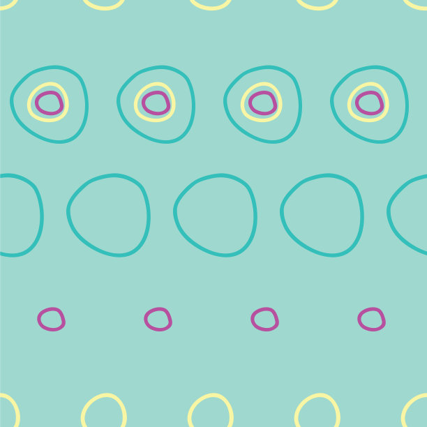 有趣的线条，圆圈和环在明亮有趣的点上图片下载