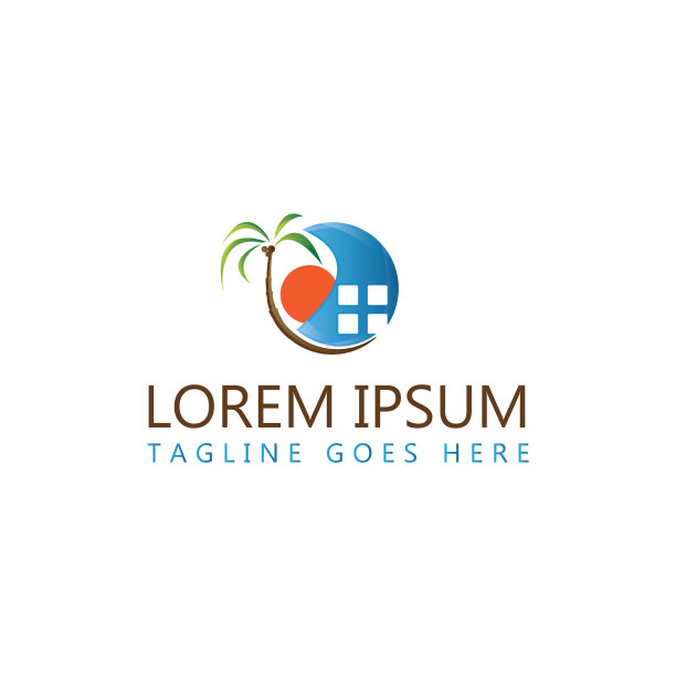 抽象设计家在橙色圈与手掌图片下载