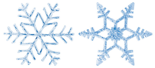 白色背景上的雪花图片下载