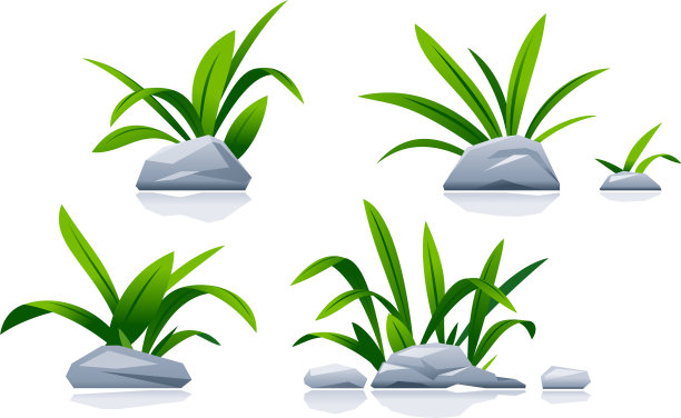 设置草和石头组成图片下载