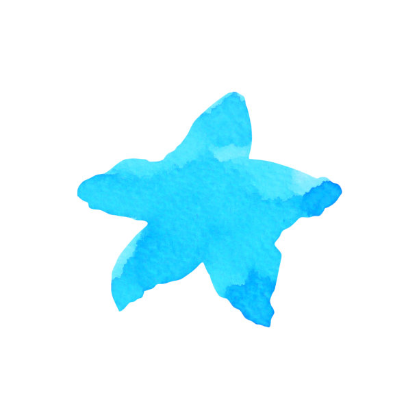 海星卡通水彩画插图设计手绘图片下载