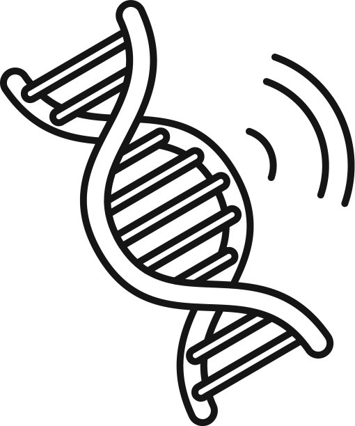 DNA认证图标轮廓样式图片下载