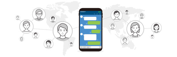 聊天应用程序矢量插图智能手机图片下载