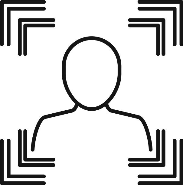 头像人脸验证图标轮廓风格图片下载