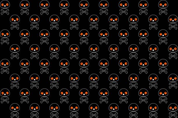 人类头骨和骨骼的无缝图案图片下载