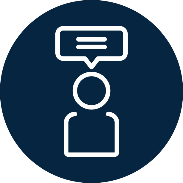 头像男人和语音气泡图标线块图片下载