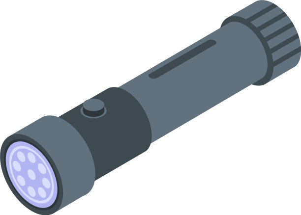 手电筒图标等距风格图片下载
