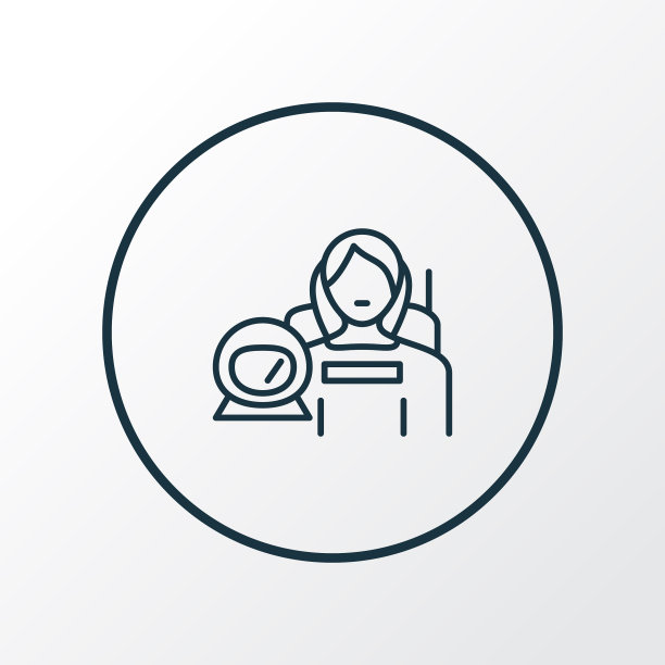 女宇航员标志线象征优质图片下载