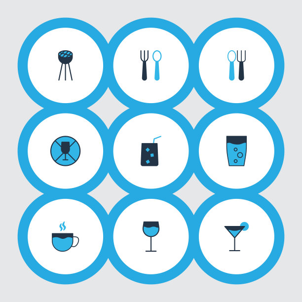 用烧烤勺和叉子吃图标图片下载