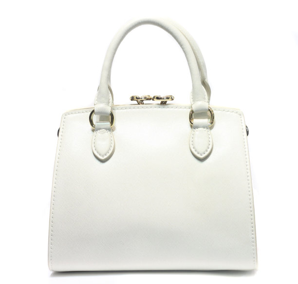 优雅的皮革女士手袋孤立在白色背景图片下载