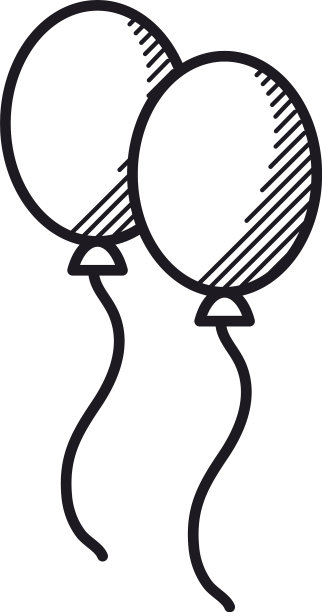 气球图标线条样式图片下载