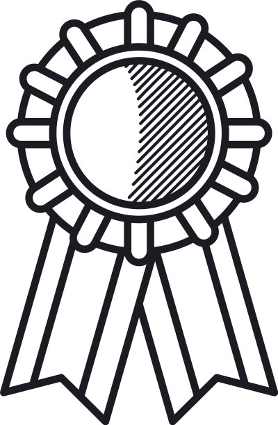 勋章图标线条样式图片下载