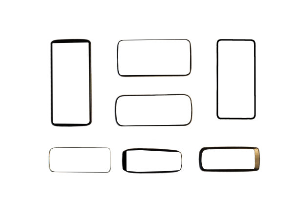白色背景下的7部智能手机图片下载