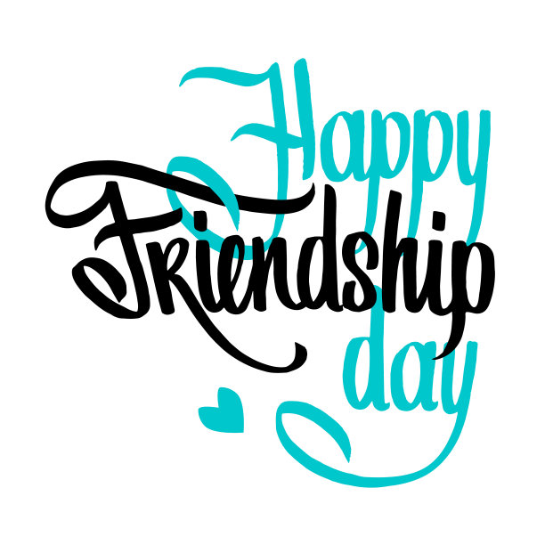 快乐友谊日矢量手工做的字母。节日书法标题横幅，海报，贺卡，聚会邀请。矢量插图。图片下载