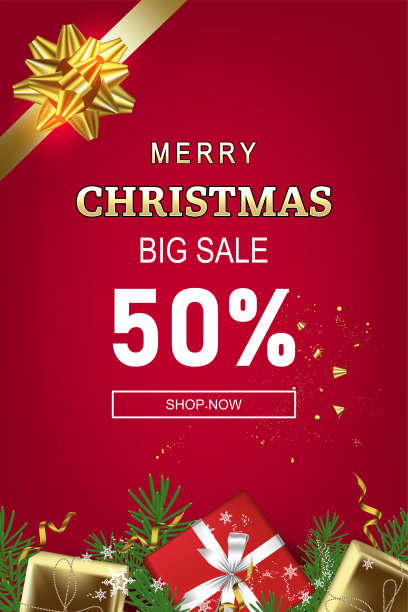 圣诞节社交媒体帖子，推广帖子模板。为社交媒体发布方形框架图片下载