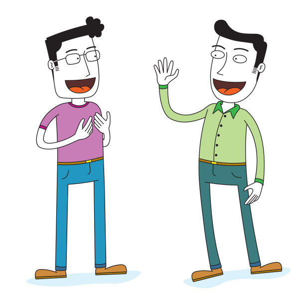 男人向他的朋友问好图片下载