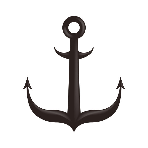 船或船锚平面矢量图标的应用程序和网站图片下载