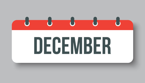 矢量图标日日历，秋月十二月图片下载