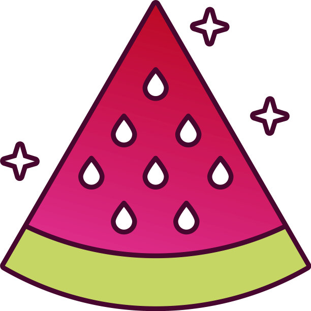 西瓜新鲜水果详细样式图标图片下载