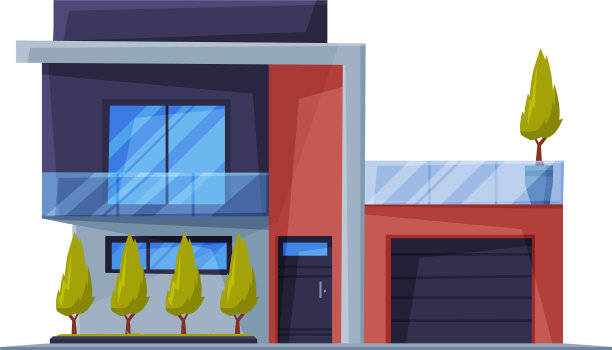 现代小别墅立面住宅图片下载