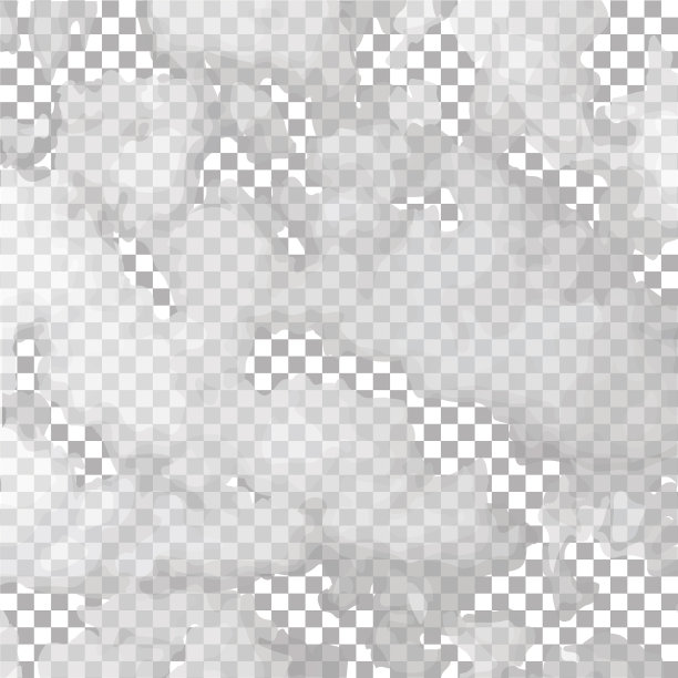 白色的雾或烟雾在透明的背景图片下载